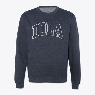 Iola Illinois Trendy Block Crewneck Sweatshirt