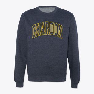 Chardon Ohio Trendy Block Crewneck Sweatshirt