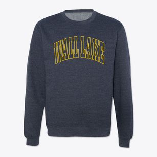 Wall Lake Iowa Trendy Block Crewneck Sweatshirt