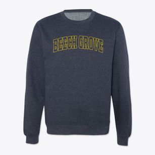 Beech Grove Kentucky Trendy Block Crewneck Sweatshirt