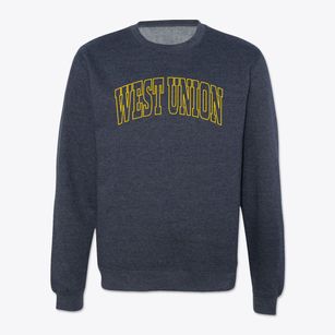 West Union New York Trendy Block Crewneck Sweatshirt