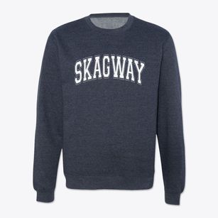 Skagway Alaska Varsity Crewneck Sweatshirt