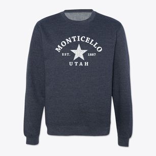 Monticello Utah Star Crewneck Sweatshirt