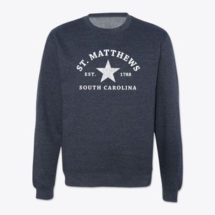 St. Matthews South Carolina Star Crewneck Sweatshirt