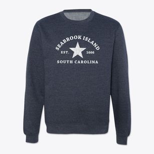 Seabrook Island South Carolina Star Crewneck Sweatshirt