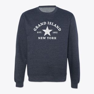 Grand Island New York Star Crewneck Sweatshirt