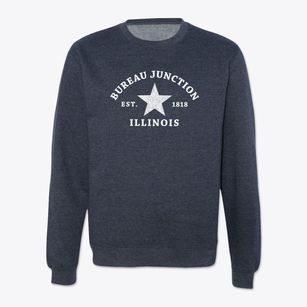 Bureau Junction Illinois Star Crewneck Sweatshirt