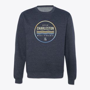 Charleston West Virginia Color Fade Crewneck Sweatshirt