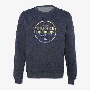 Litchfield Maine Color Fade Crewneck Sweatshirt