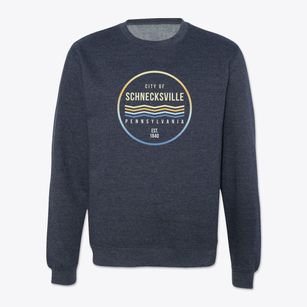 Schnecksville Pennsylvania Color Fade Crewneck Sweatshirt