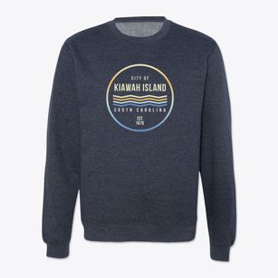 Kiawah Island South Carolina Color Fade Crewneck Sweatshirt