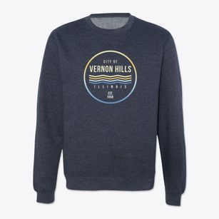 Vernon Hills Illinois Color Fade Crewneck Sweatshirt