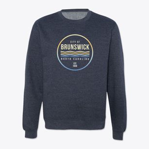 Brunswick North Carolina Color Fade Crewneck Sweatshirt