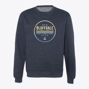 Bluffdale Utah Color Fade Crewneck Sweatshirt