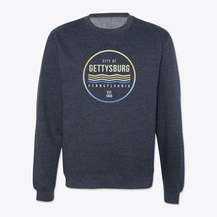 Gettysburg Pennsylvania Color Fade Crewneck Sweatshirt