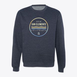 San Clemente California Color Fade Crewneck Sweatshirt
