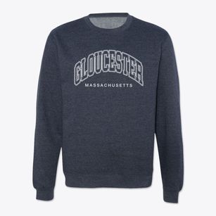 Gloucester Massachusetts Inline Crewneck Sweatshirt