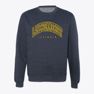 Lake Summerset Illinois Inline Crewneck Sweatshirt