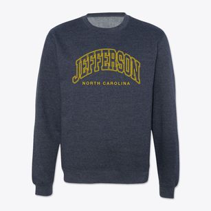 Jefferson North Carolina Inline Crewneck Sweatshirt