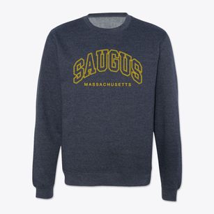 Saugus Massachusetts Inline Crewneck Sweatshirt