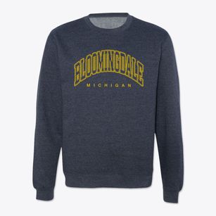 Bloomingdale Michigan Inline Crewneck Sweatshirt