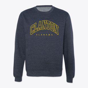 Clanton Alabama Inline Crewneck Sweatshirt