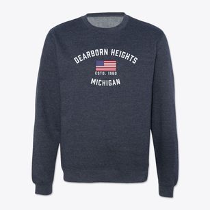 Dearborn Heights Michigan Patriot Crewneck Sweatshirt