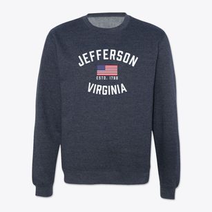 Jefferson Virginia Patriot Crewneck Sweatshirt