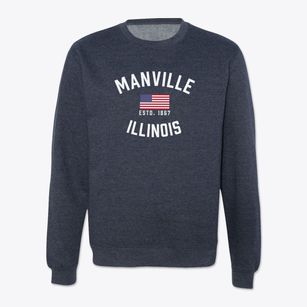 Manville Illinois Patriot Crewneck Sweatshirt