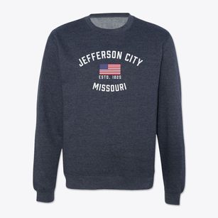 Jefferson City Missouri Patriot Crewneck Sweatshirt