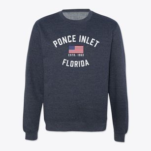 Ponce Inlet Florida Patriot Crewneck Sweatshirt