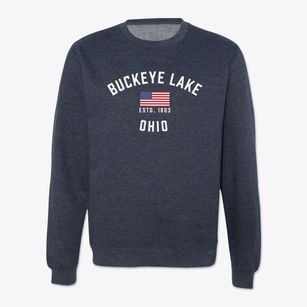 Buckeye Lake Ohio Patriot Crewneck Sweatshirt