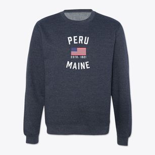 Peru Maine Patriot Crewneck Sweatshirt