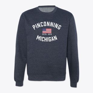 Pinconning Michigan Patriot Crewneck Sweatshirt