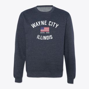 Wayne City Illinois Patriot Crewneck Sweatshirt