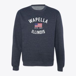 Wapella Illinois Patriot Crewneck Sweatshirt