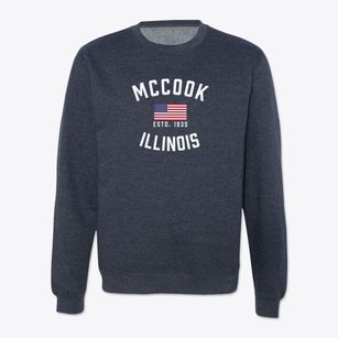 Mccook Illinois Patriot Crewneck Sweatshirt