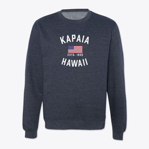 Kapaia Hawaii Patriot Crewneck Sweatshirt