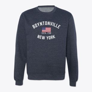 Boyntonville New York Patriot Crewneck Sweatshirt