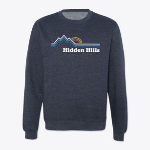 Hidden Hills California Mountain View Crewneck Sweatshirt