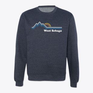 West Sebago Maine Mountain View Crewneck Sweatshirt
