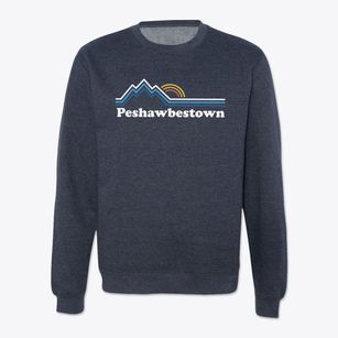 Peshawbestown Michigan Mountain View Crewneck Sweatshirt