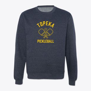 Topeka Kansas Pickleball Crewneck Sweatshirt