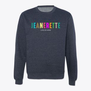 Jeanerette Louisiana Color Pop Crewneck Sweatshirt