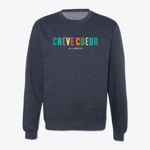 Creve Coeur Illinois Color Pop Crewneck Sweatshirt