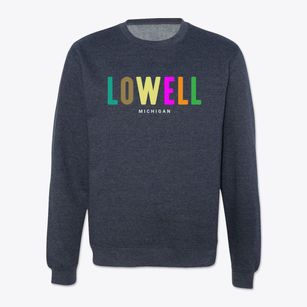 Lowell Michigan Color Pop Crewneck Sweatshirt