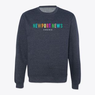 Newport News Virginia Color Pop Crewneck Sweatshirt