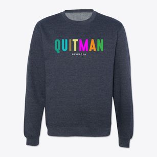 Quitman Georgia Color Pop Crewneck Sweatshirt