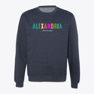 Alexandria Louisiana Color Pop Crewneck Sweatshirt