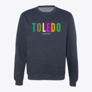 Toledo Oregon Color Pop Crewneck Sweatshirt